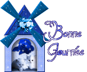 Gif animé bonne journée chatons